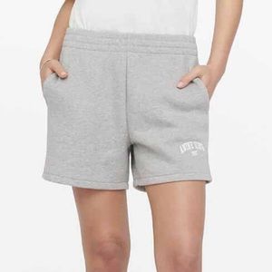 Anine Bing cotton sport short in heather grey, size m